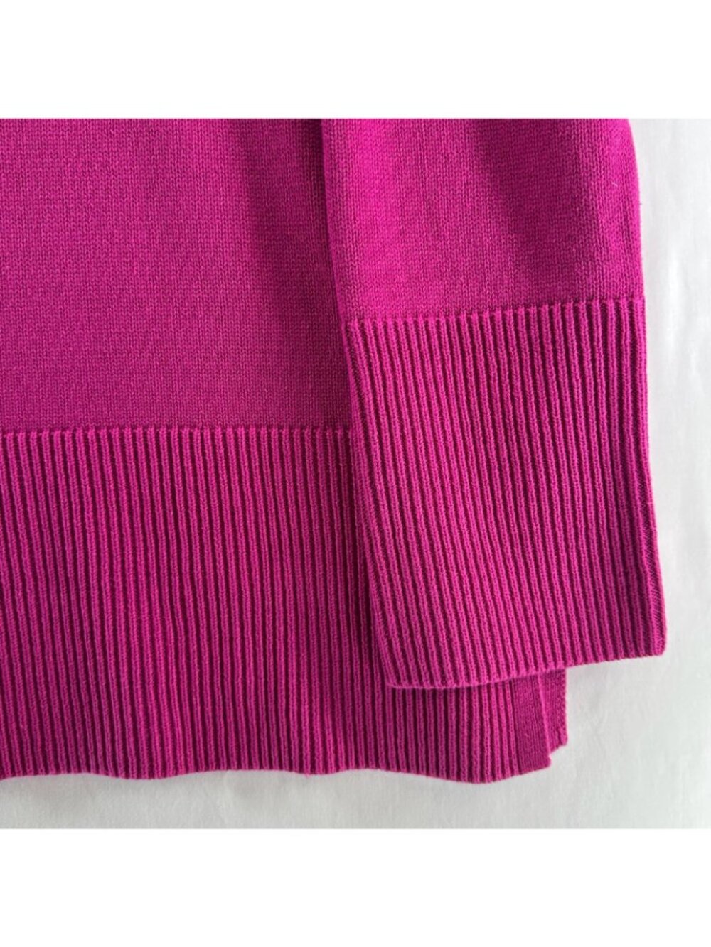 Gap Crewneck Sweater Womens 2XL Ribbed Split Hem Pullover Festival Fuchsia Pink - Picture 11 of 13